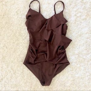 H&M MAMA Flounce-trimmed swimsuit